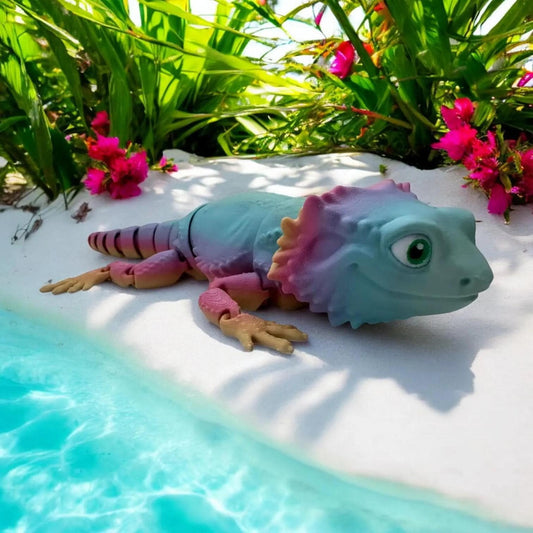 Articulated Bearded Dragon – 3D Printed Articulated Fidget Toy | Poseable & Fun Collectible