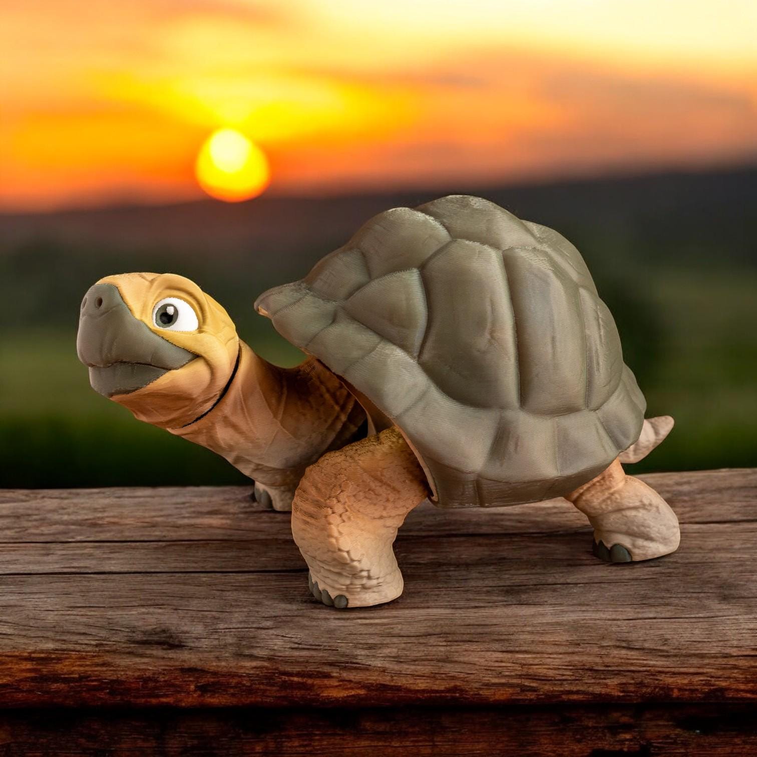 Articulated Tortoise – 3D Printed Articulated Fidget Toy | Poseable & Fun Collectible