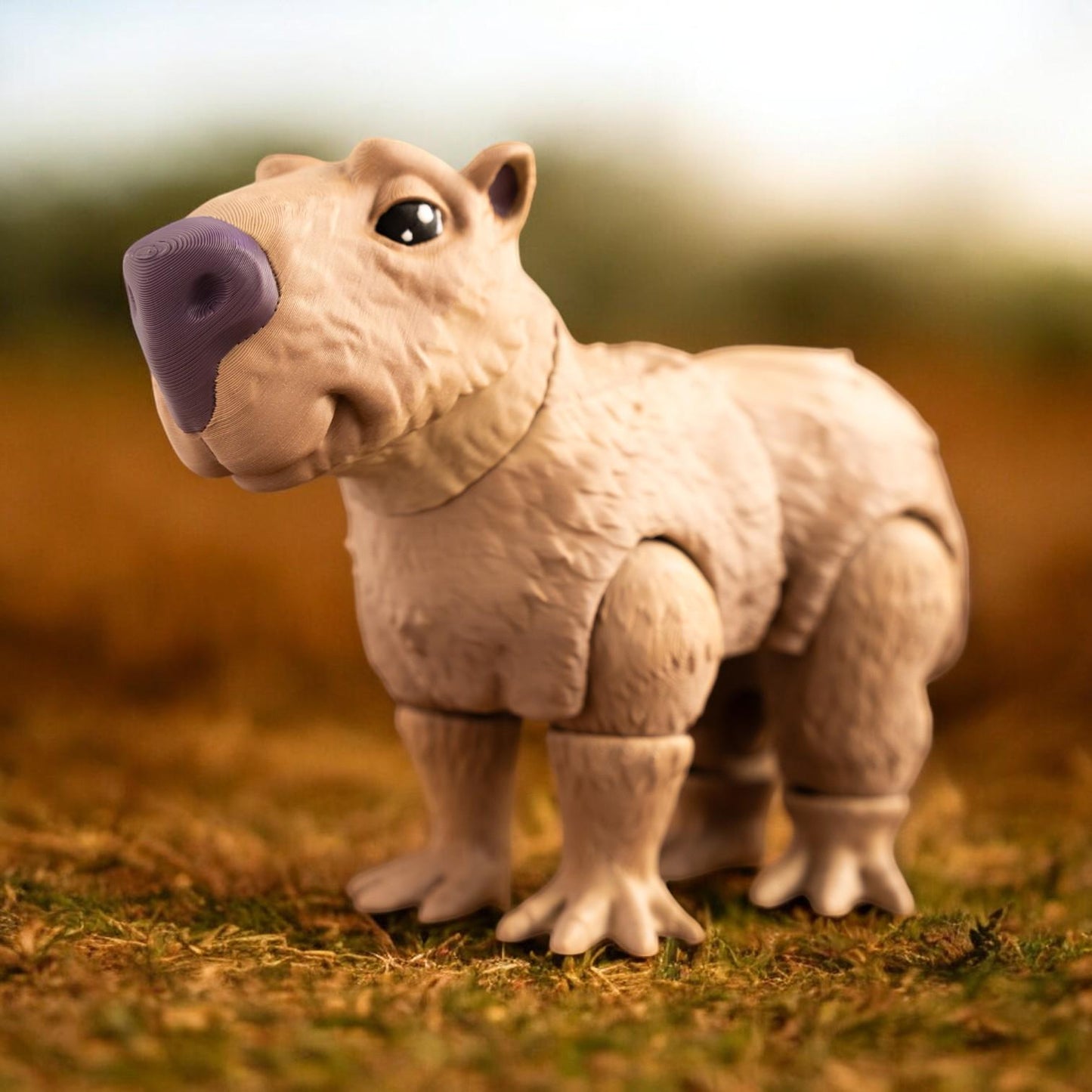 Articulated Capybara – 3D Printed Articulated Fidget Toy | Poseable & Fun Collectible