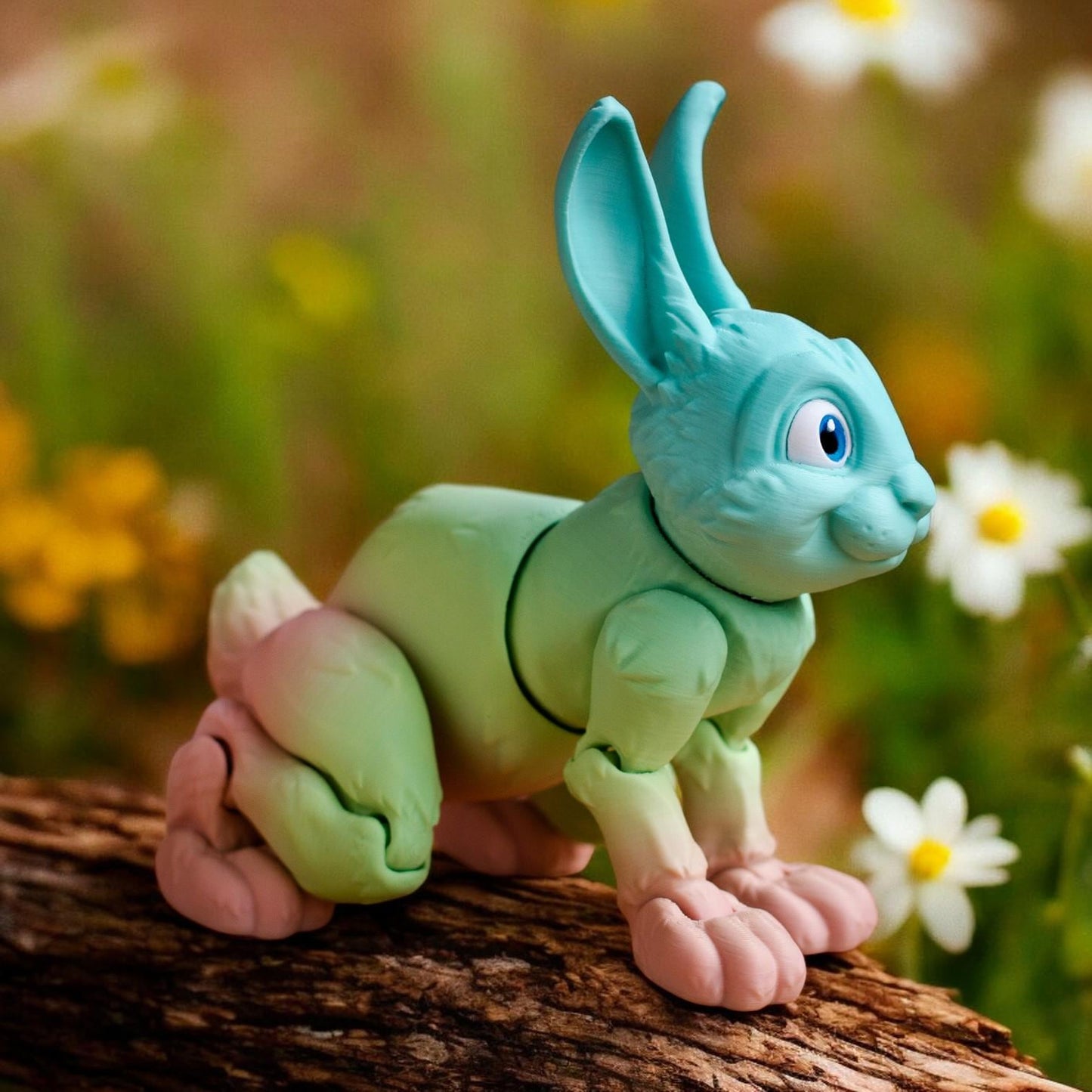 Articulated Bunny Rabbit – 3D Printed Articulated Fidget Toy | Poseable & Fun Collectible