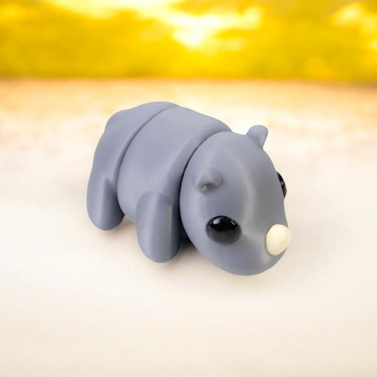 Baby Rhino – 3D Printed Cute Mini | Adorable Collectible | Made in Canada | Available in Packs of 5, 10, 50, or 100