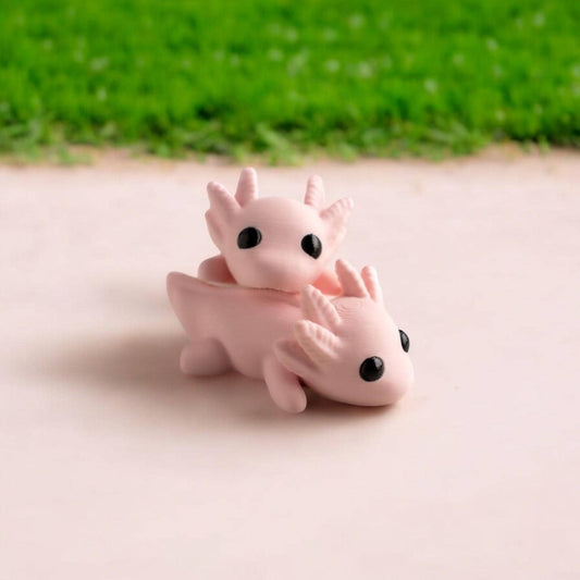 Baby Axolotl – 3D Printed Cute Mini Sculpture | Adorable Collectible | Made in Canada | Available in Packs of 5, 10, 50, or 100