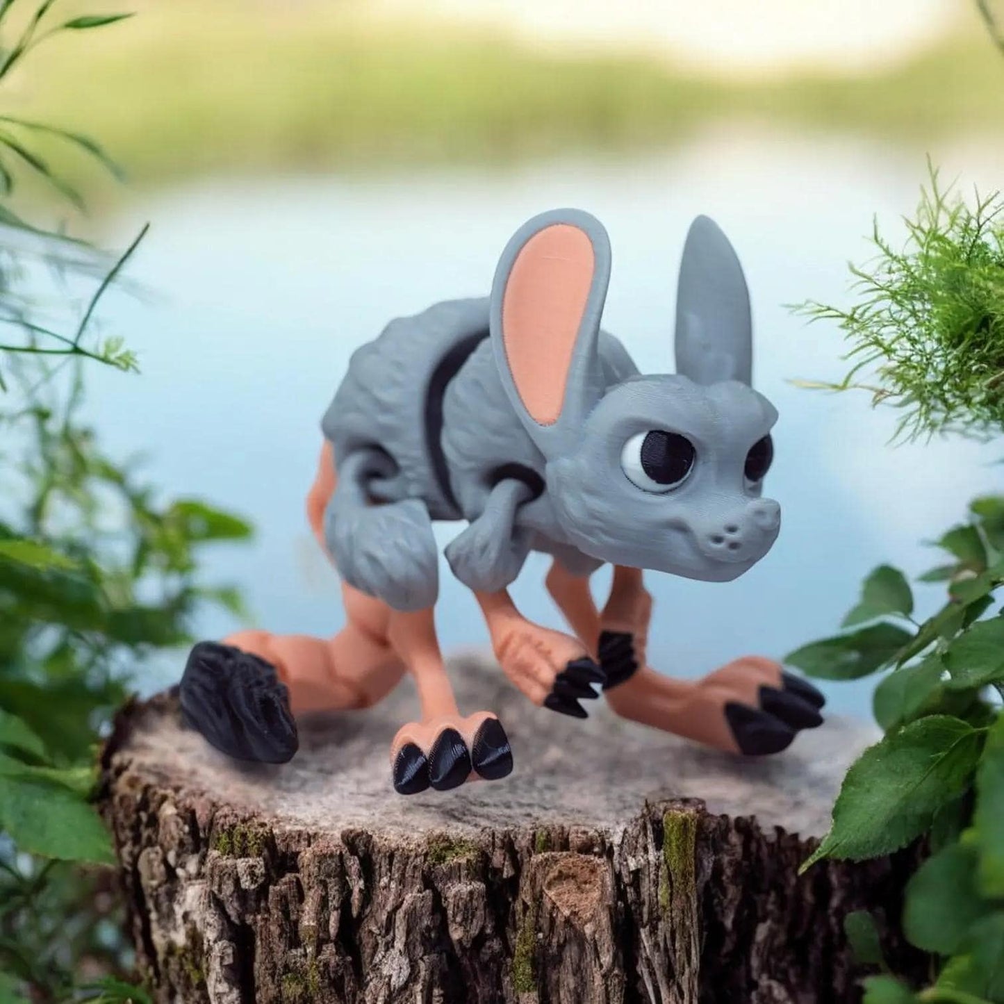 Flexi Articulated Jerboa – 3D Printed Poseable Jerboa Figurine – Cute and Quirky Collectible | Flexible Animal Desk Toy