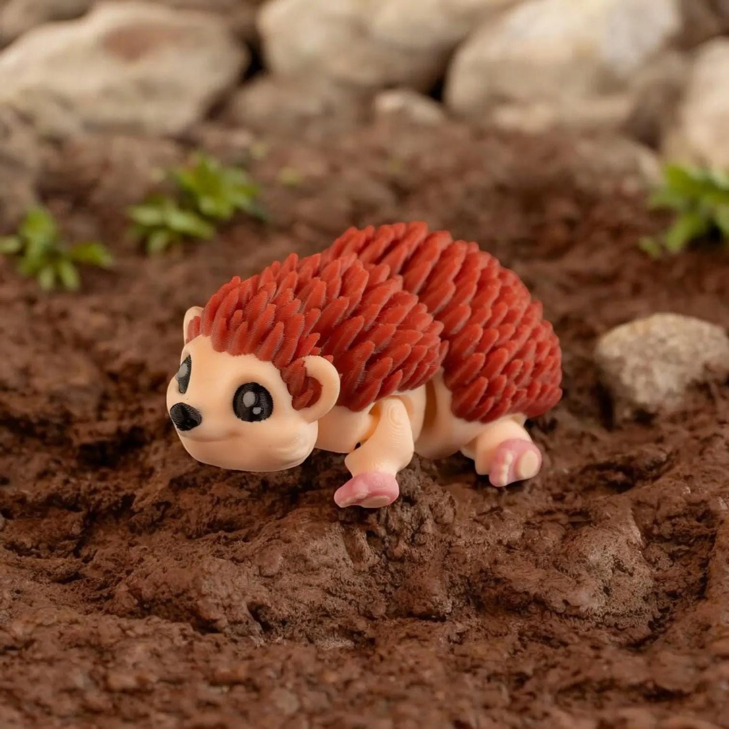 Flexi Articulated Hedgehog – 3D Printed Poseable Hedgehog Figurine – Cute Collectible Desk Toy | Flexible Animal Figure