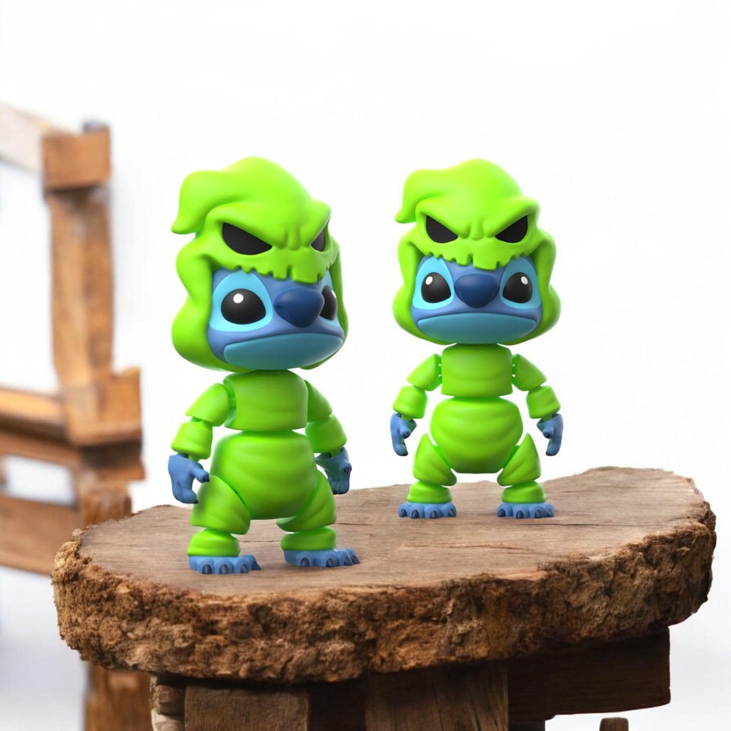 Flexi Articulated Oogie Boogie Stitch-Inspired Creature – 3D Printed Poseable Halloween Desk Toy | Fun Collectible Figurine