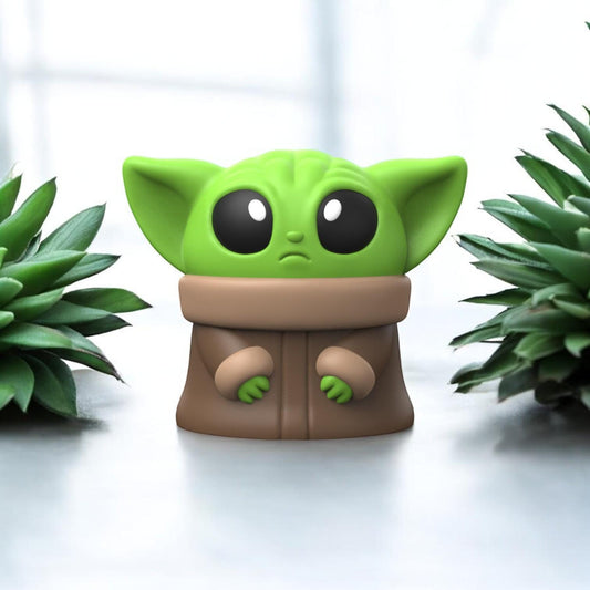 Baby Yoda-Inspired Alien Creature – 3D Printed Cute Desk Toy | Fun Collectible Figurine