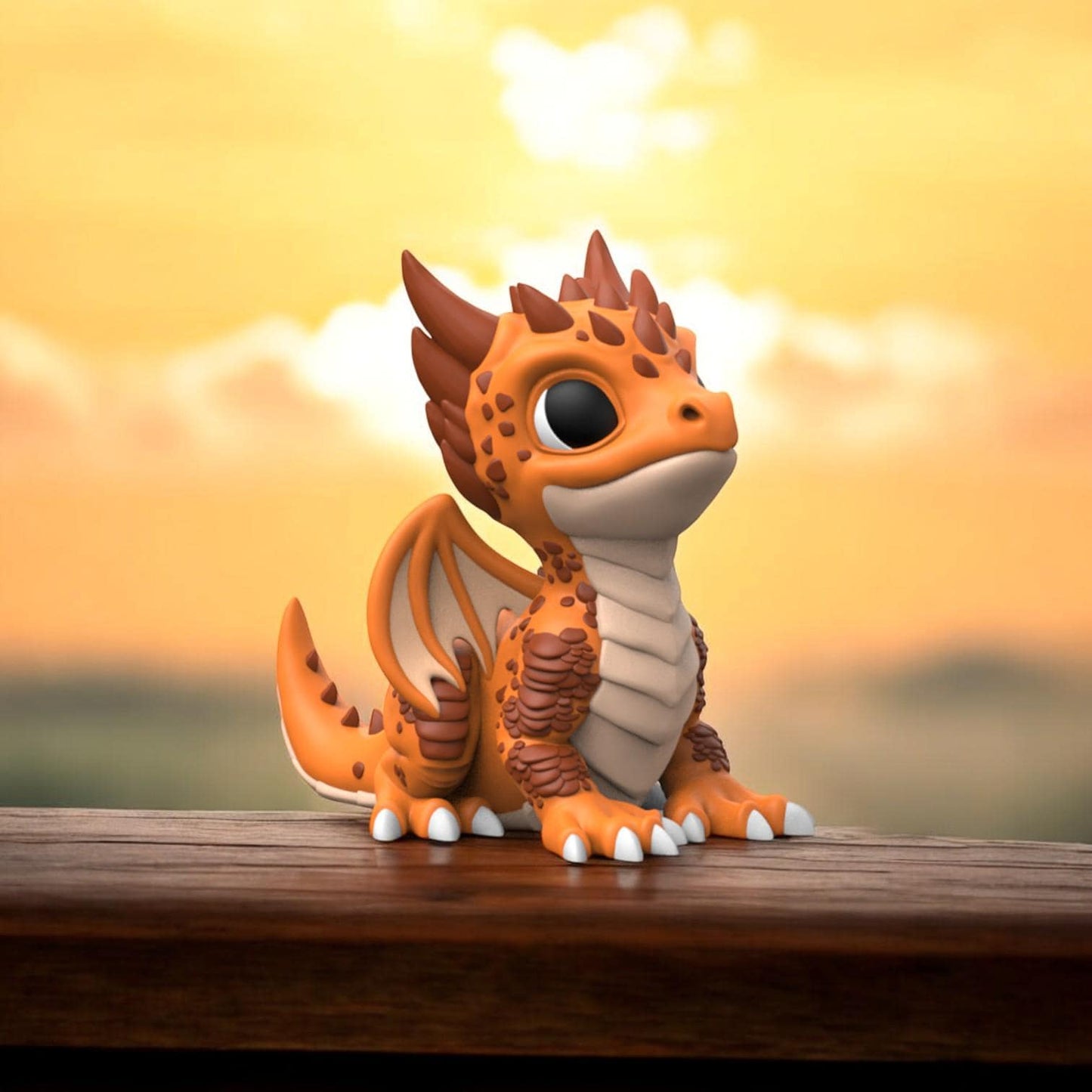Baby Dragon – 3D Printed Cute Dragon Figurine | Adorable Collectible Desk Toy