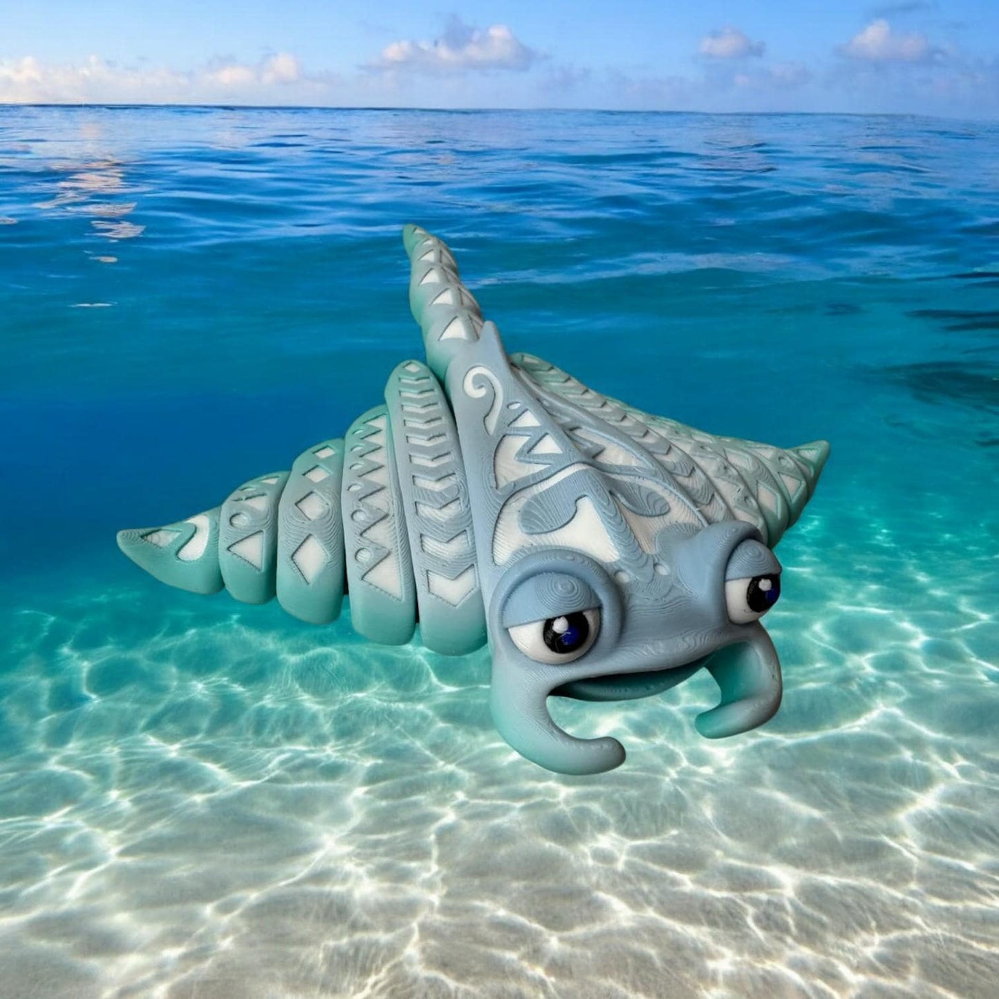 Flexi Factory Manta Ray – 3D Printed Articulated Sea Creature | Poseable Collectible