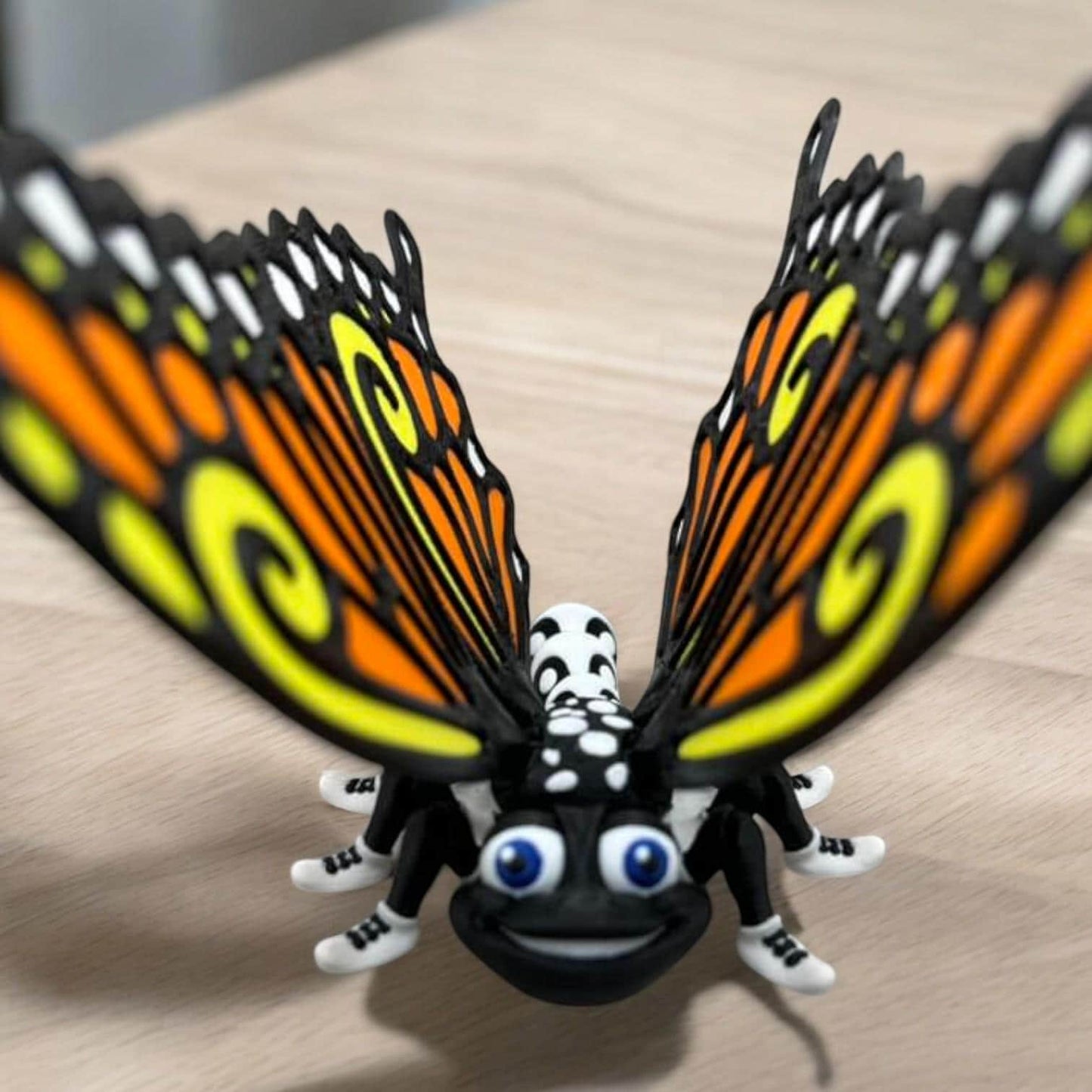 Flexi Factory Butterfly – 3D Printed Articulated Butterfly | Poseable & Colorful Collectible