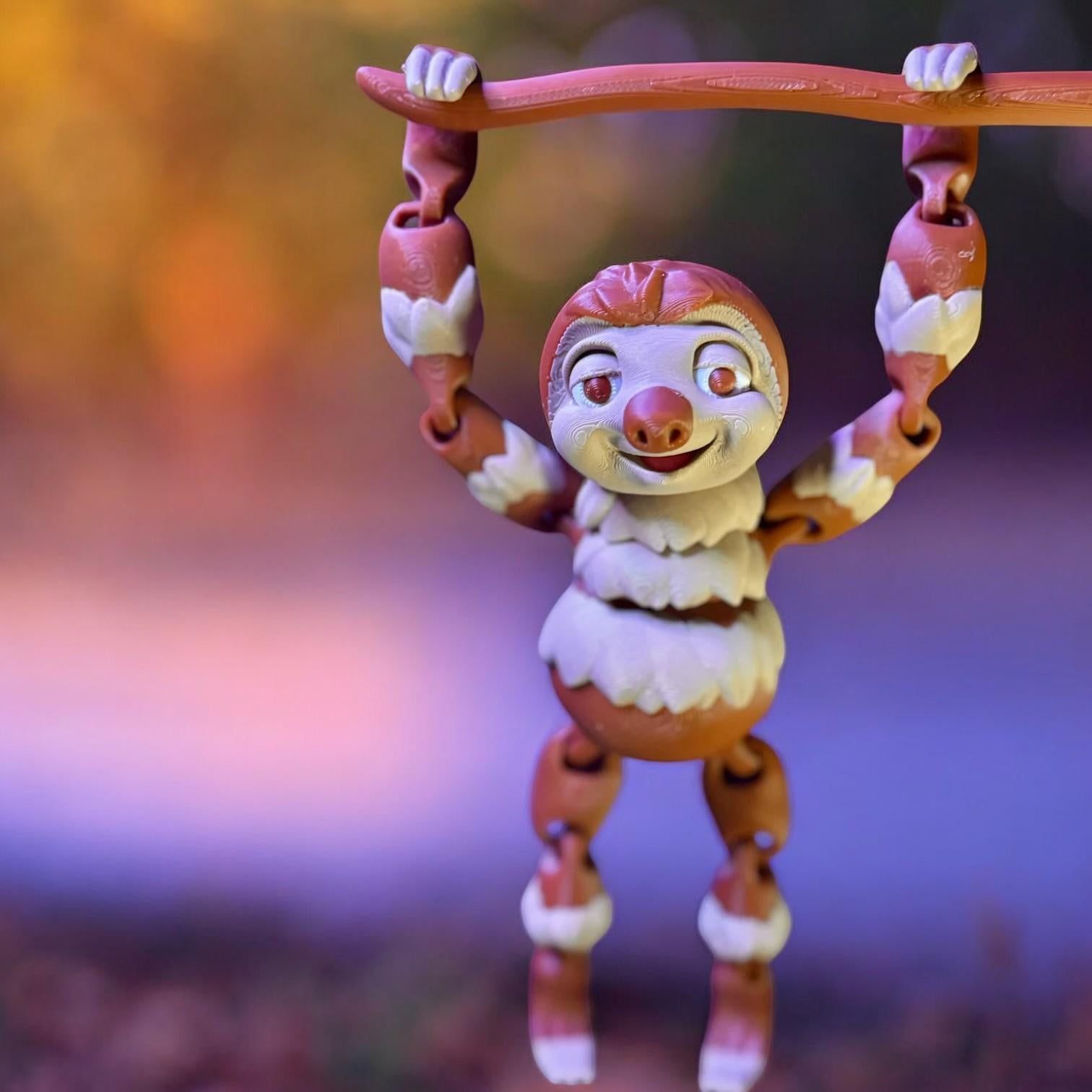 Flexi Factory Sloth – 3D Printed Articulated Sloth | Poseable & Adorable Collectible