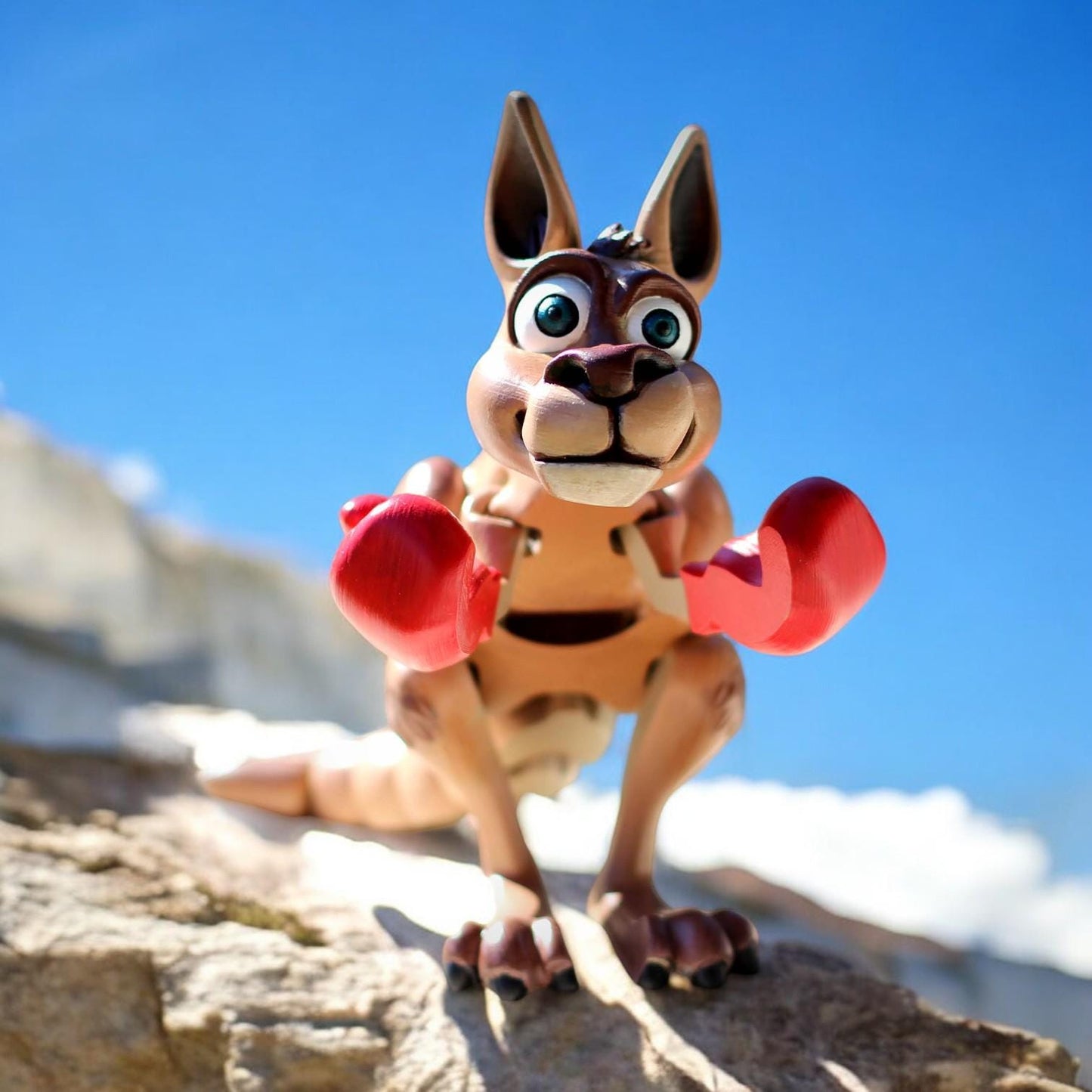 Flexi Factory Kangaroo – 3D Printed Articulated Kangaroo Fidget Toy | Poseable & Fun Collectible