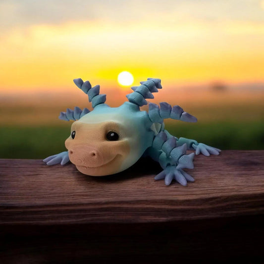 Articulated Axolotl – 3D Printed Articulating Fidget Toy | Poseable & Fun Collectible