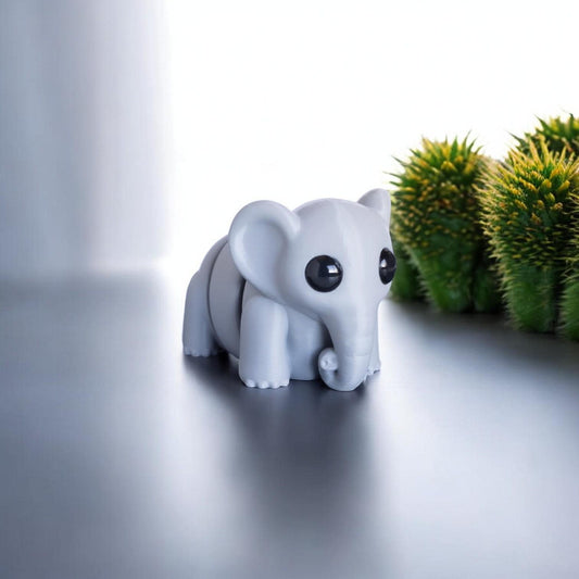 Baby Elephant – 3D Printed Cute Mini | Adorable Collectible | Made in Canada | Available in Packs of 5, 10, 50, or 100