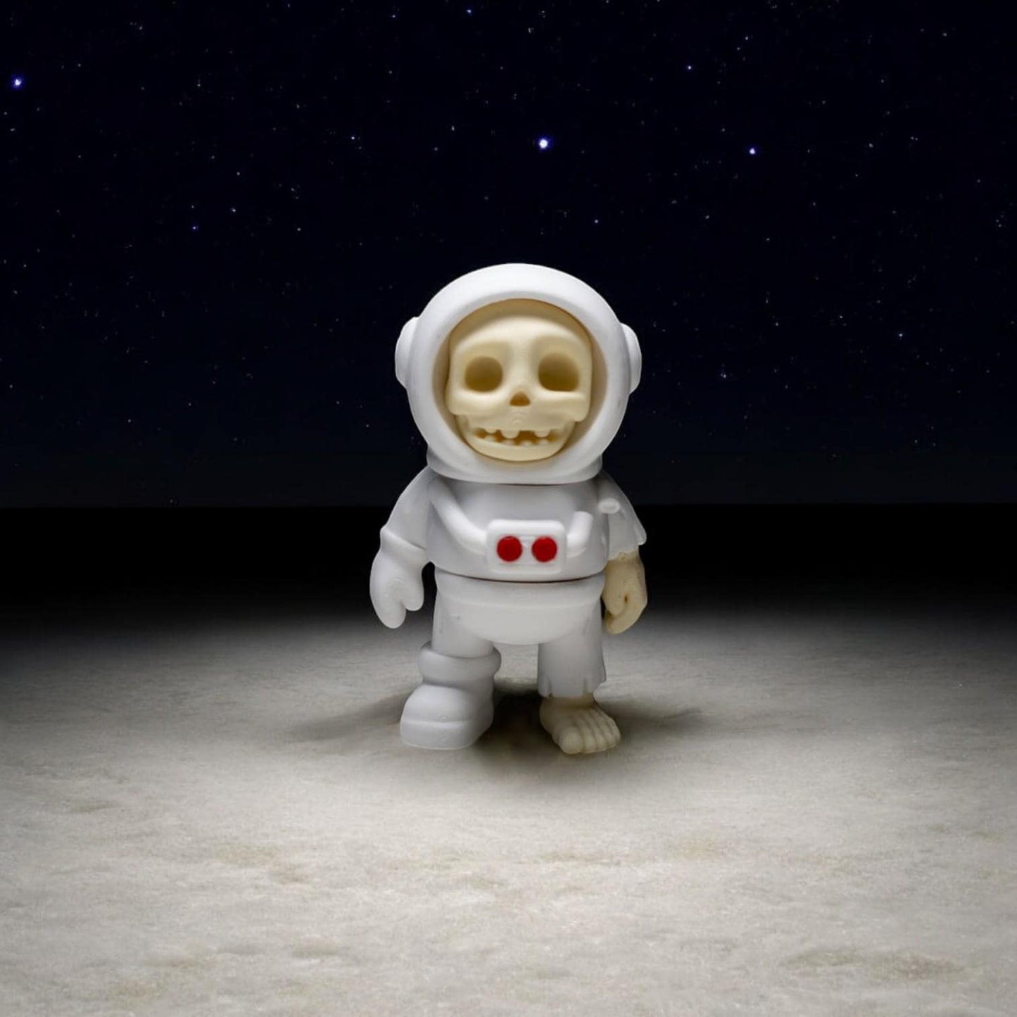 Tiny Skeleton Astronaut – 3D Printed Cute Mini | Adorable Collectible | Made in Canada | Available in Packs of 5, 10, 50, or 100