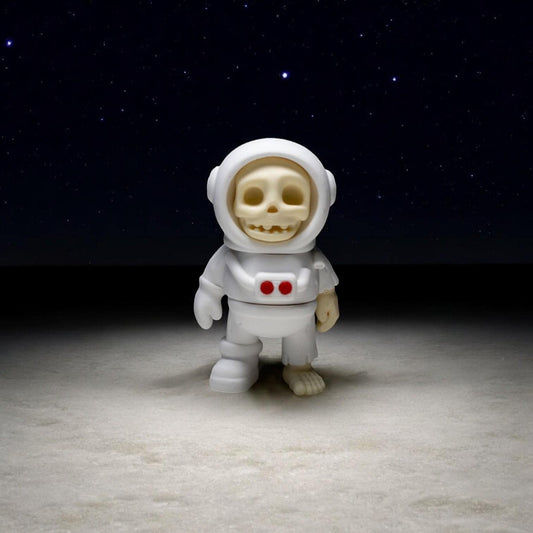 Tiny Skeleton Astronaut – 3D Printed Cute Mini | Adorable Collectible | Made in Canada | Available in Packs of 5, 10, 50, or 100