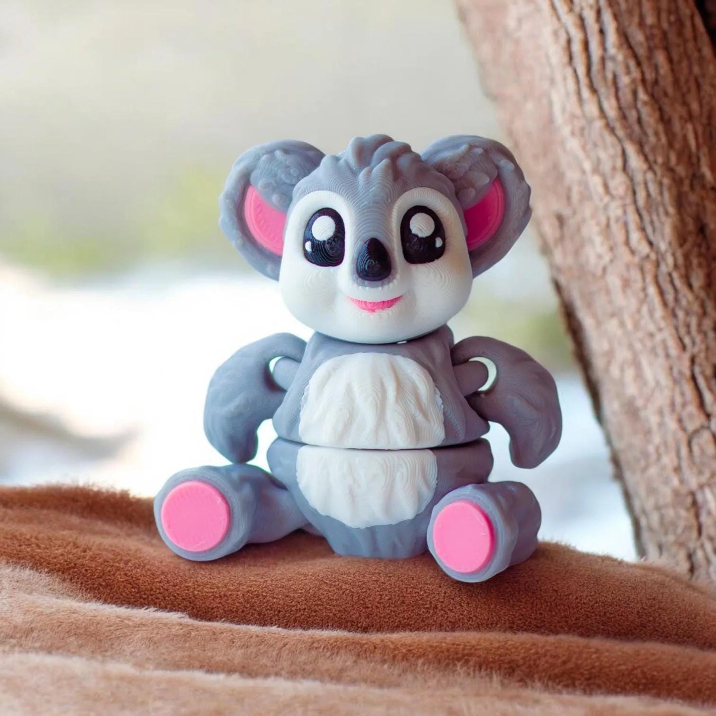 Flexi Articulated Koala – 3D Printed Poseable Koala Figurine – Cute Collectible Desk Toy | Flexible Animal Figure