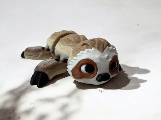 Articulating Sloth Fidget – 3D Printed Poseable Sloth Figurine – Fun and Flexible Desk Toy | Cute Collectible Fidget Toy