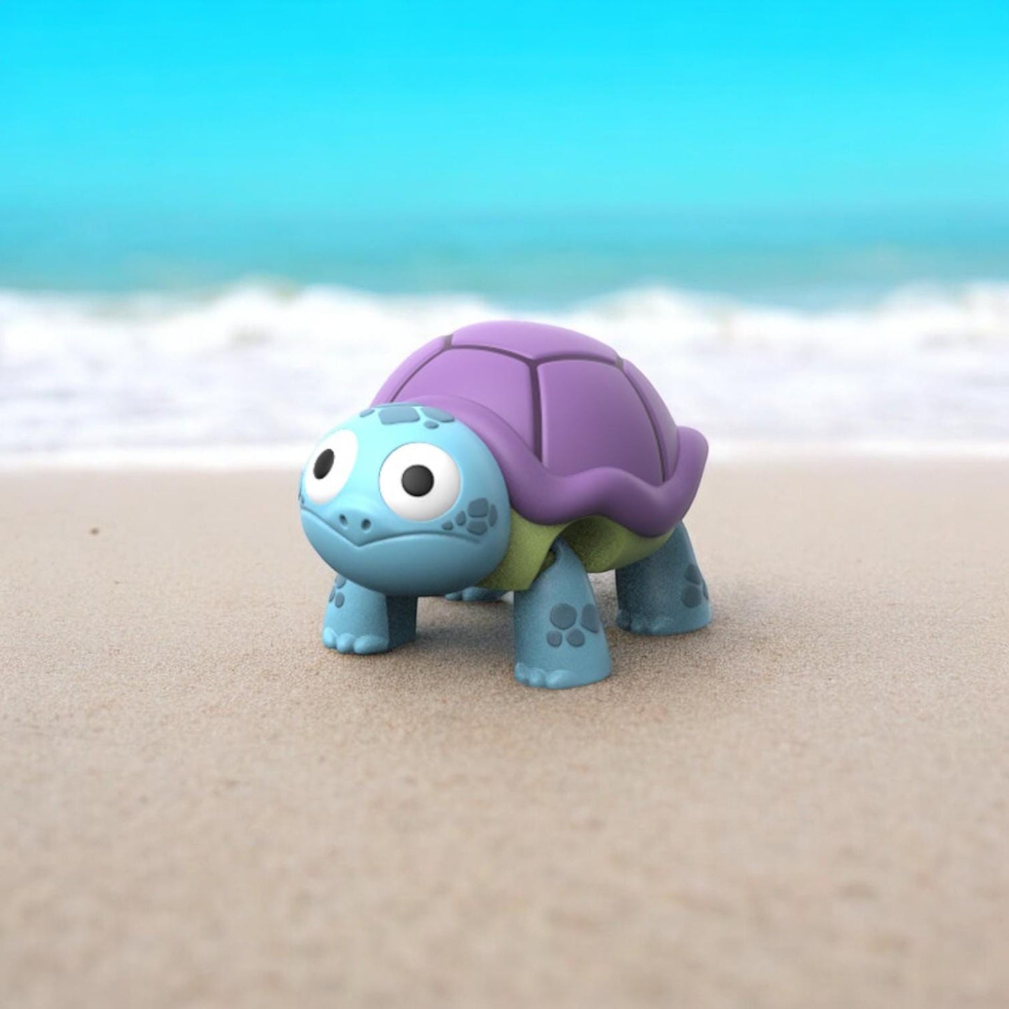 Flexi Articulated Tortoise – 3D Printed Poseable Tortoise Figurine – Cute Collectible Desk Toy | Flexible Animal Figure