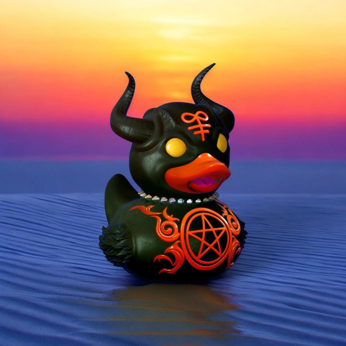 Devil-Themed Rubber Duck – 3D Printed Fun and Spooky Collectible | Perfect for Halloween and Horror Fans