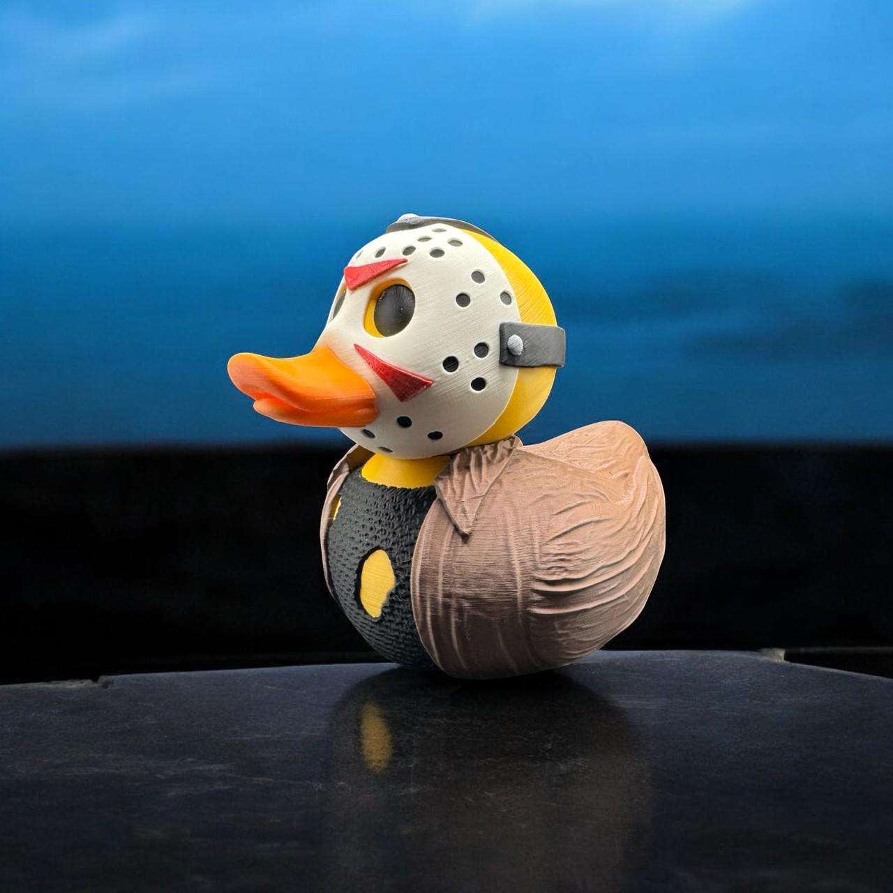 Jason Voorhees-Themed Rubber Duck – 3D Printed Creepy Collectible for Horror Fans | Unique Display Piece