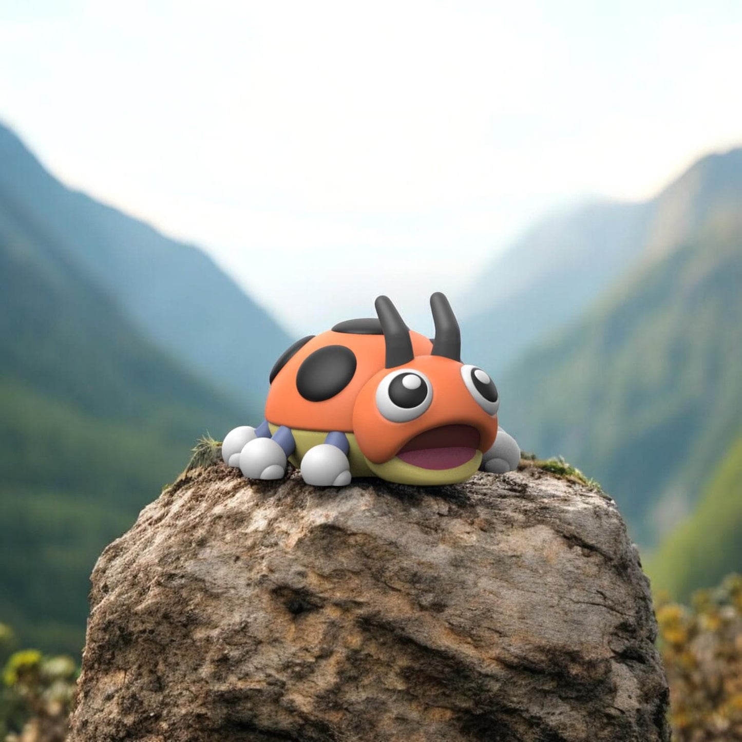 Ledyba-Inspired 3D Printed Pokémon Figure | Adorable Bug-Type Collectible