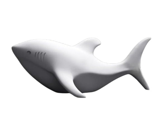 Minimalist Shark Whale Sculpture – Sleek Ocean-Inspired Decor for Desk, Shelf, or Modern Home Accents – 3D Printed in Canada