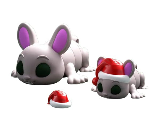 Articulated Bunny Rabbit Figurine – Cute Poseable Desk Fidget for Teens & Adults – 3D Printed in Canada