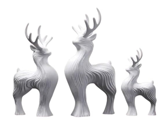 Elegant Standing Reindeer – Modern Winter Decor Accent for Mantle or Tabletop Display – 3D Printed in Canada