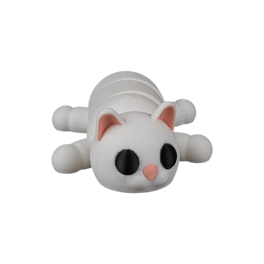 5-Pack Lazy Cat Rest & Nest Figurines – Cute 2" Collectible Desk Décor & Fidget Companions for Stress Relief – 3D Printed in Canada