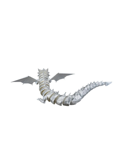 Lord of The Folds Articulated Dragon Figurine – Fantasy Display Sculpture for Desk, Shelf, or Collection – 3D Printed in Canada