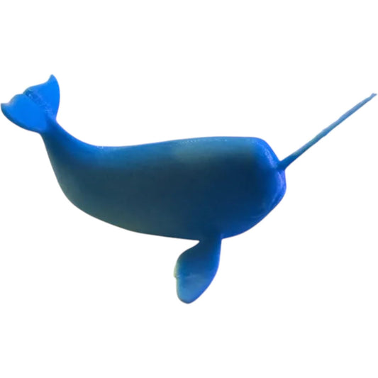 Cute Little Narwhal Figurine – Adorable 3D Printed Arctic Whale Desk Companion – 3D Printed in Canada