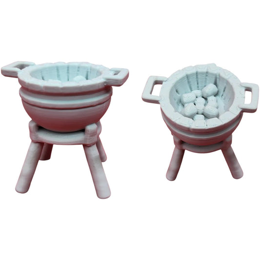 Small Iron Brazier Miniature – Fantasy Fire Pit Terrain for Tabletop RPGs & D&D – 3D Printed in Canada