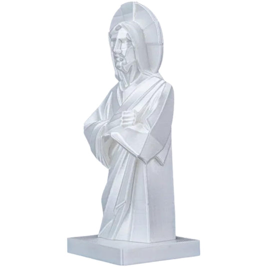 Jesus Christ Statue – Minimalist Geometric Religious Sculpture for Shelf, Altar or Home Décor – 3D Printed Collectible for Teens and Adults – 3D Printed in Canada