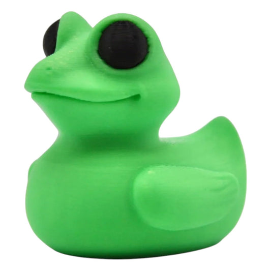 Frog Duck Figurine – Funny Green Amphibian Duck Hybrid for Desk Décor or Gag Gift – 3D Printed in Canada
