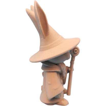 The Caster Bunny Figurine – Wizard Rabbit Statue for Fantasy Desk Decor or Tabletop Display – 3D Printed in Canada