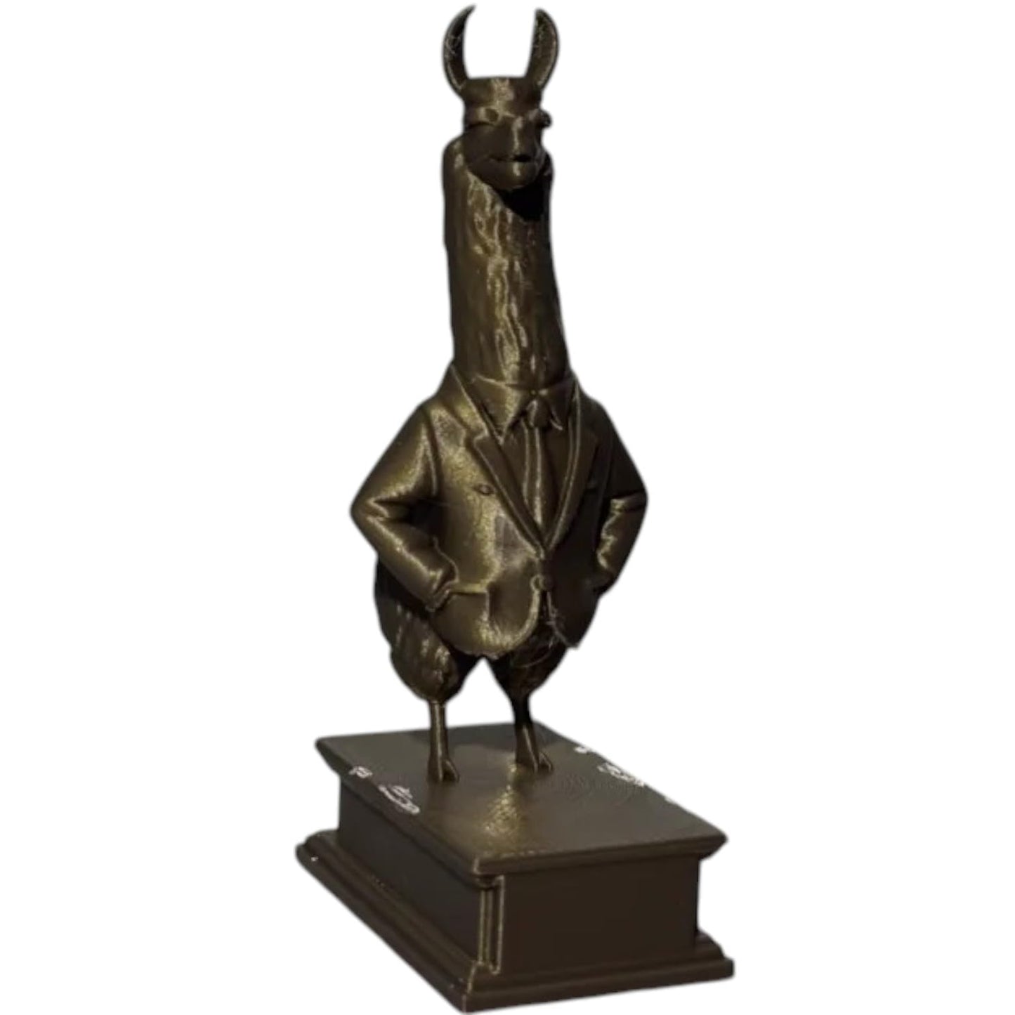 Llama in a Blazer Figurine – Sophisticated Animal Statue with Suit & Sass – 3D Printed in Cana