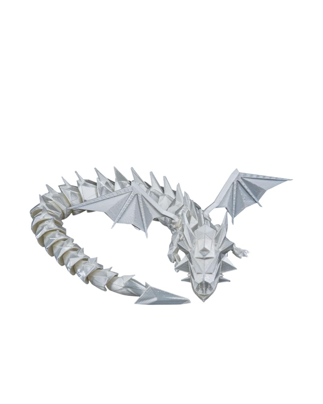 Lord of The Folds Articulated Dragon Figurine – Fantasy Display Sculpture for Desk, Shelf, or Collection – 3D Printed in Canada