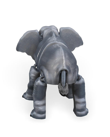 Articulated Elephant Figurine – Safari Desk Fidget for Teens & Adults – Stress Relief & Collectible – 3D Printed in Canada