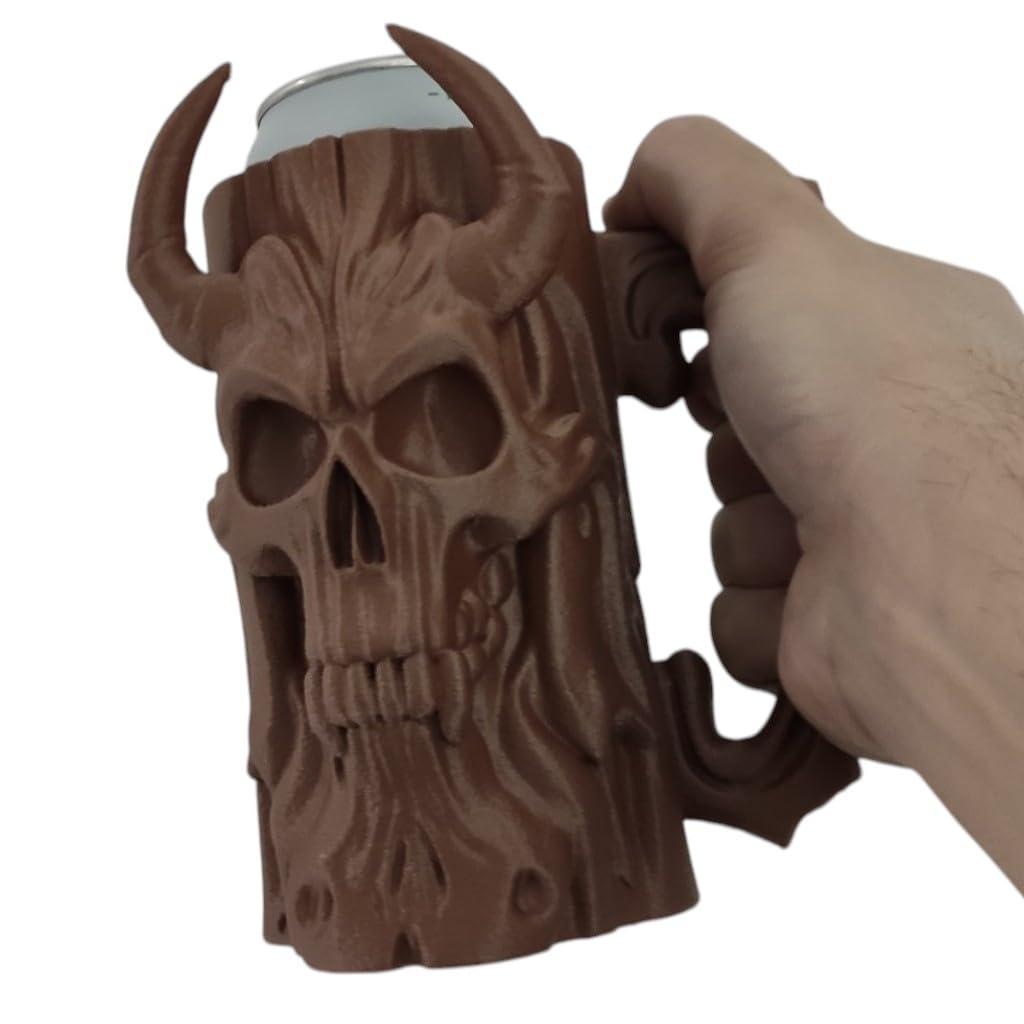 Tree Demon Skull Can Holder (0.5L cans) – Beer Mug, produced by 3DCENTRAL SOLUTIONS in Quebec, Canada.