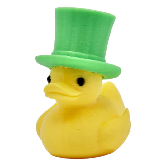 St. Patrick’s Day Duck Figurine – Lucky Green Hat Holiday Decor for Seasonal Displays, Novelty Irish-Themed Gift – 3D Printed in Canada