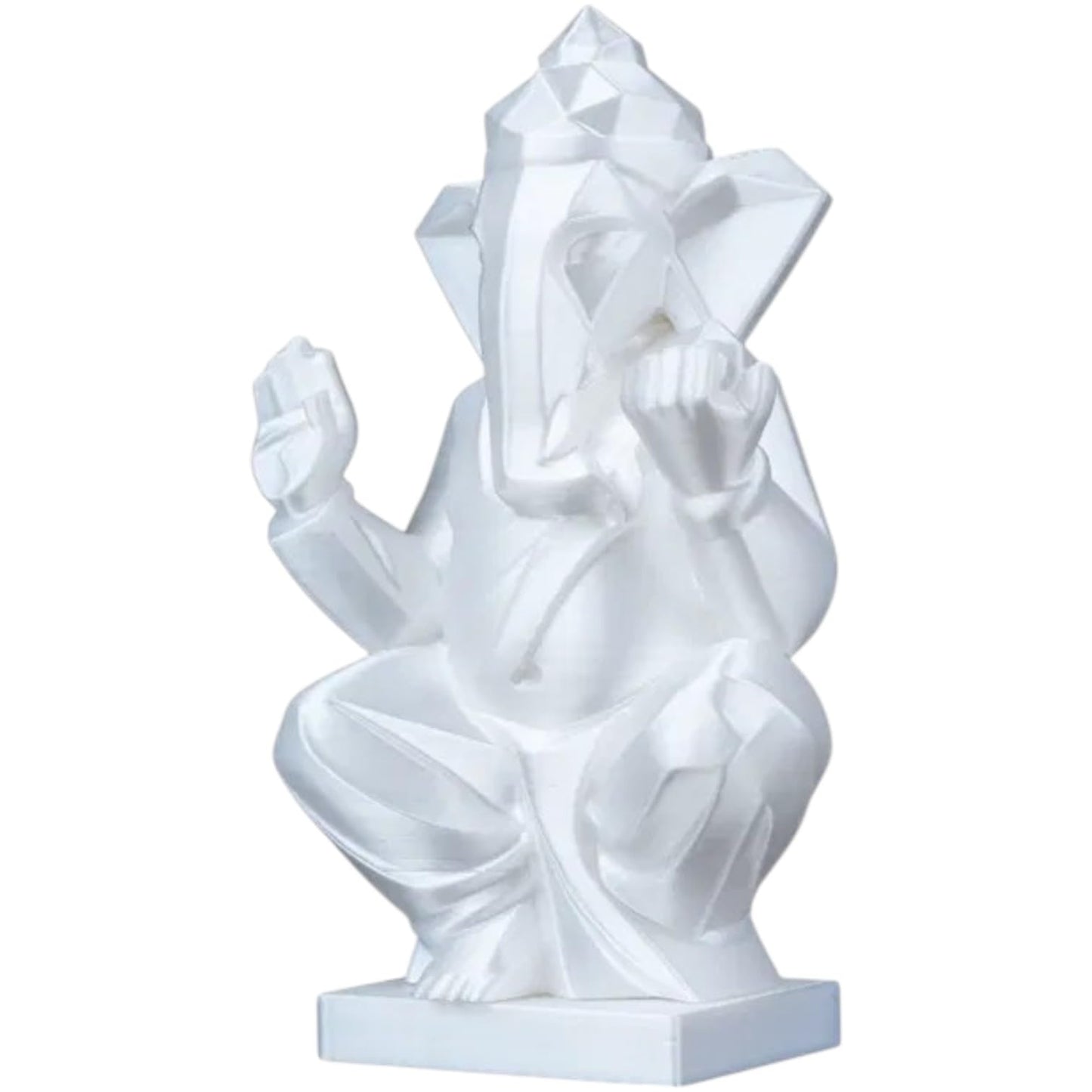 Ganesha Statue – Minimalist Geometric Hindu Deity Sculpture for Altar, Meditation or Home Décor – 3D Printed Spiritual Display for Teens and Adults – 3D Printed in Canada