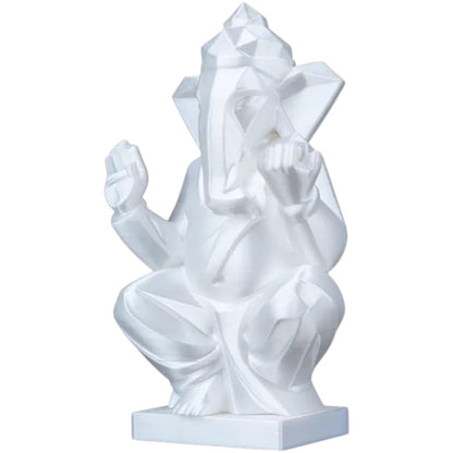 Ganesha Statue – Minimalist Geometric Hindu Deity Sculpture for Altar, Meditation or Home Décor – 3D Printed Spiritual Display for Teens and Adults – 3D Printed in Canada