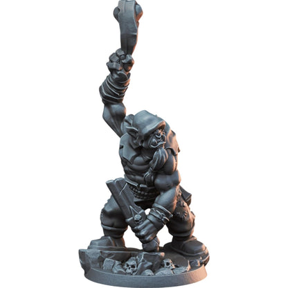 Orc War Band – Set of 8 Savage Warrior Miniatures with Mounts, Spears & Axes for Fantasy Tabletop Battles, RPG Campaigns & Painting – 3D Printed in Canada