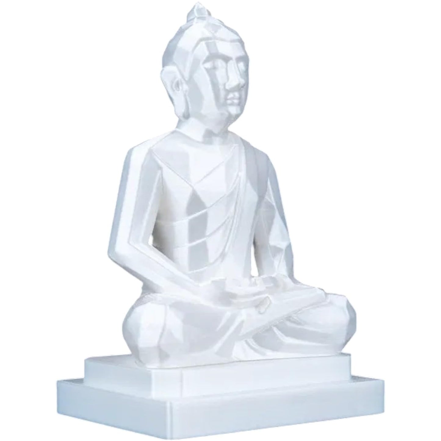 Buddha Statue – Minimalist Geometric Meditation Sculpture for Altar, Yoga Space or Home Décor – 3D Printed Spiritual Display for Teens and Adults – 3D Printed in Canada