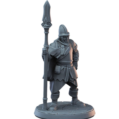Set of 7 Medieval Guard & Female Knight Miniatures – Unpainted RPG Figures for Painting, Tabletop & Fantasy Games – 3D Printed in Canada
