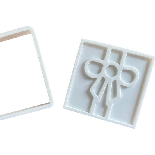 Christmas Present Bow Cookie Cutter Set (3" 4" 5") – Edible Gift Ribbon Baking Mold – 3D Printed in Canada