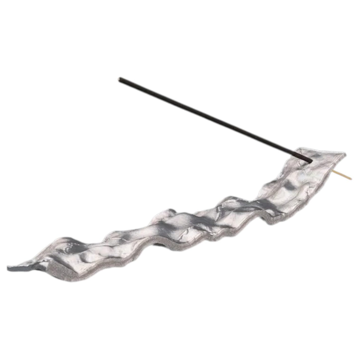 Crumpled Calm Incense Holder – Modern Wavy Stick Burner for Aromatherapy, Meditation, and Home Décor – Unique Abstract Ripple Design – 3D Printed in Canada