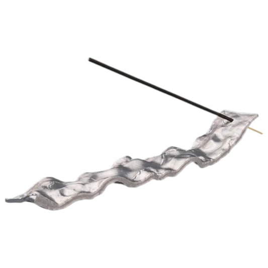 Crumpled Calm Incense Holder – Modern Wavy Stick Burner for Aromatherapy, Meditation, and Home Décor – Unique Abstract Ripple Design – 3D Printed in Canada