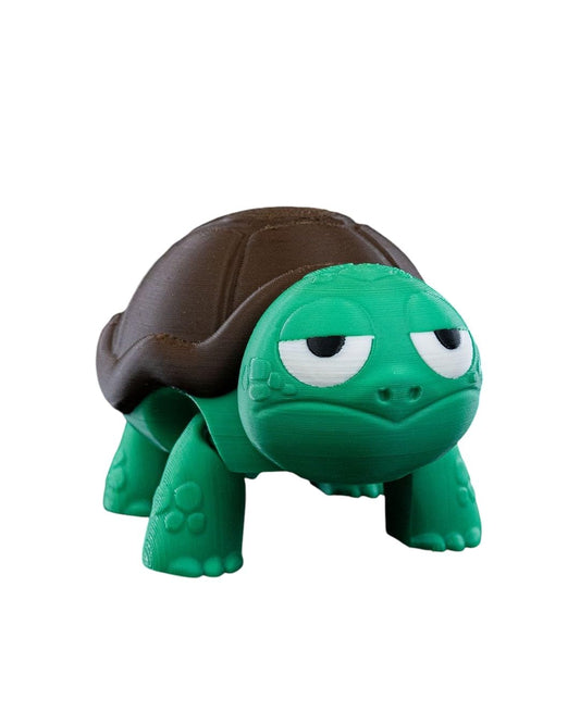 (Not) Surprised Turtle Figurine – Funny Desk Buddy, Fidget Collectible, and Giftable Décor – 3D Printed in Canada
