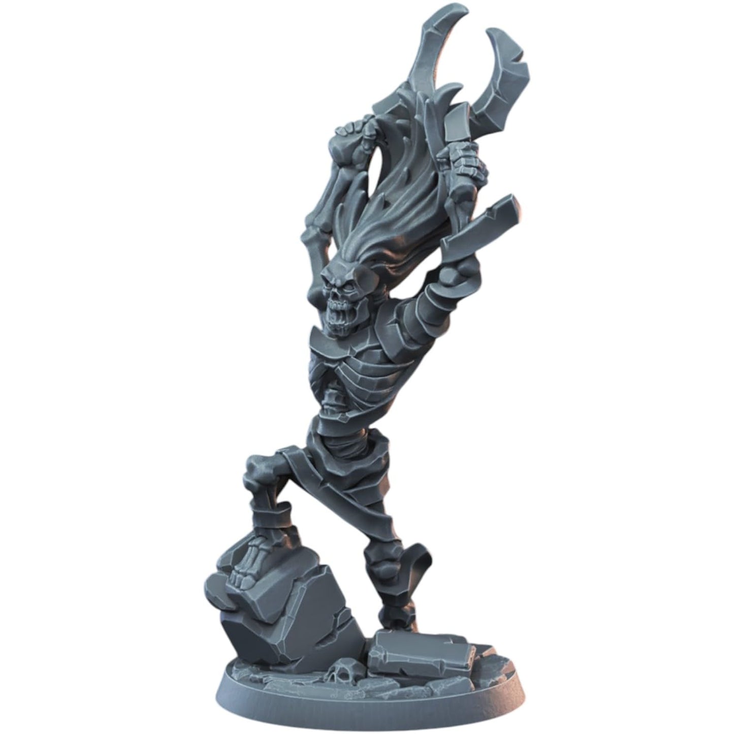 Skeleton Scythe Reaper – Undead Miniature for Fantasy Tabletop RPG & Wargaming Armies – 3D Printed in Canada (PLA)